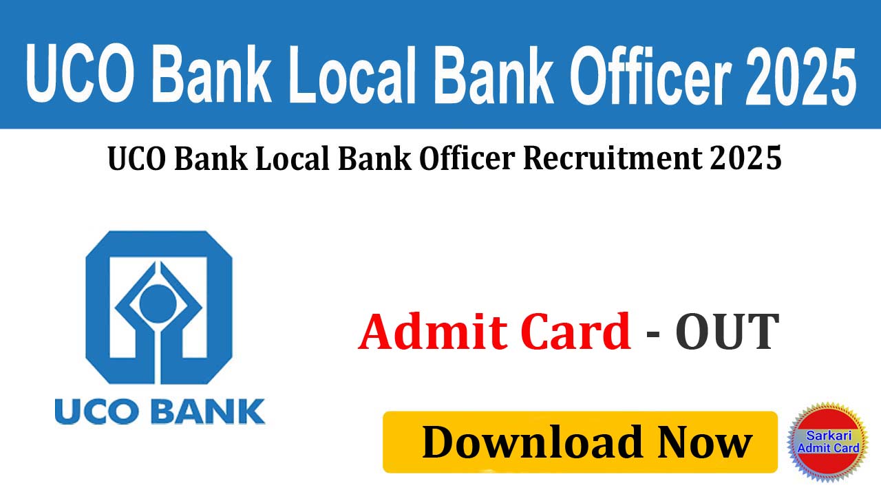 UCO Bank Local Bank Officer 2025 Online Form