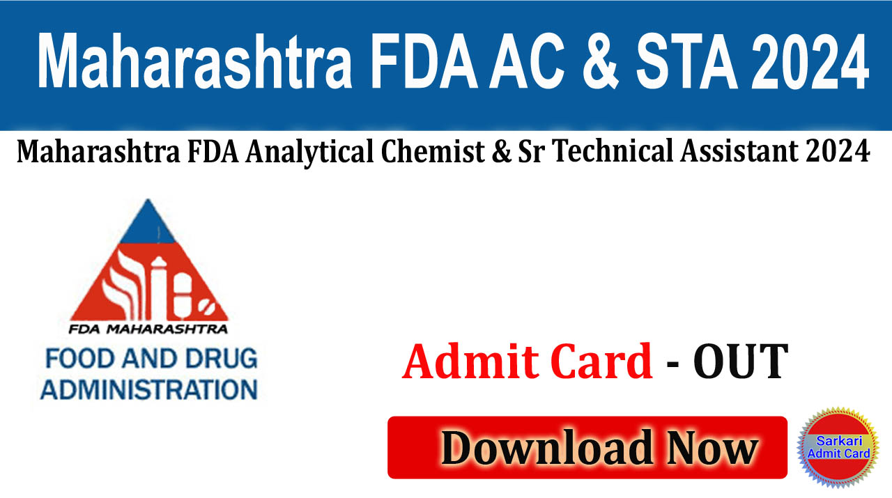 Maharashtra FDA Analytical Chemist & Sr Technical Assistant 2024