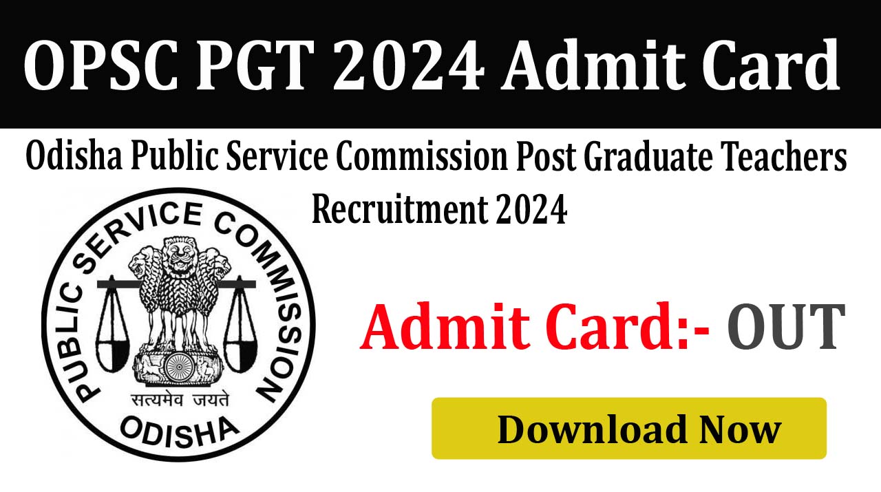 OPSC Post Graduate Teachers Recruitment 2024