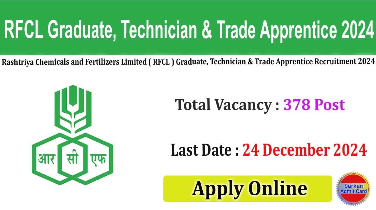 RFCL Graduate, Technician and Trade Apprentice 2024 Online Form