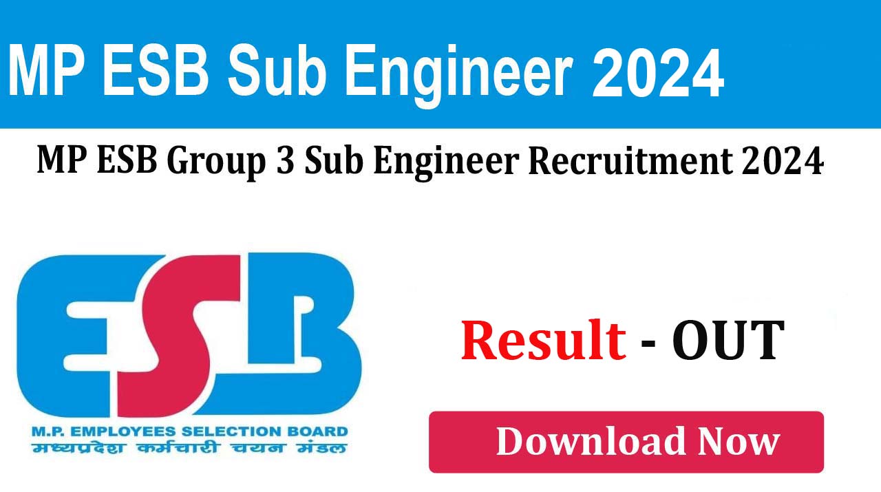 MP ESB Group 3 Sub Engineer 2024 Answer Key 