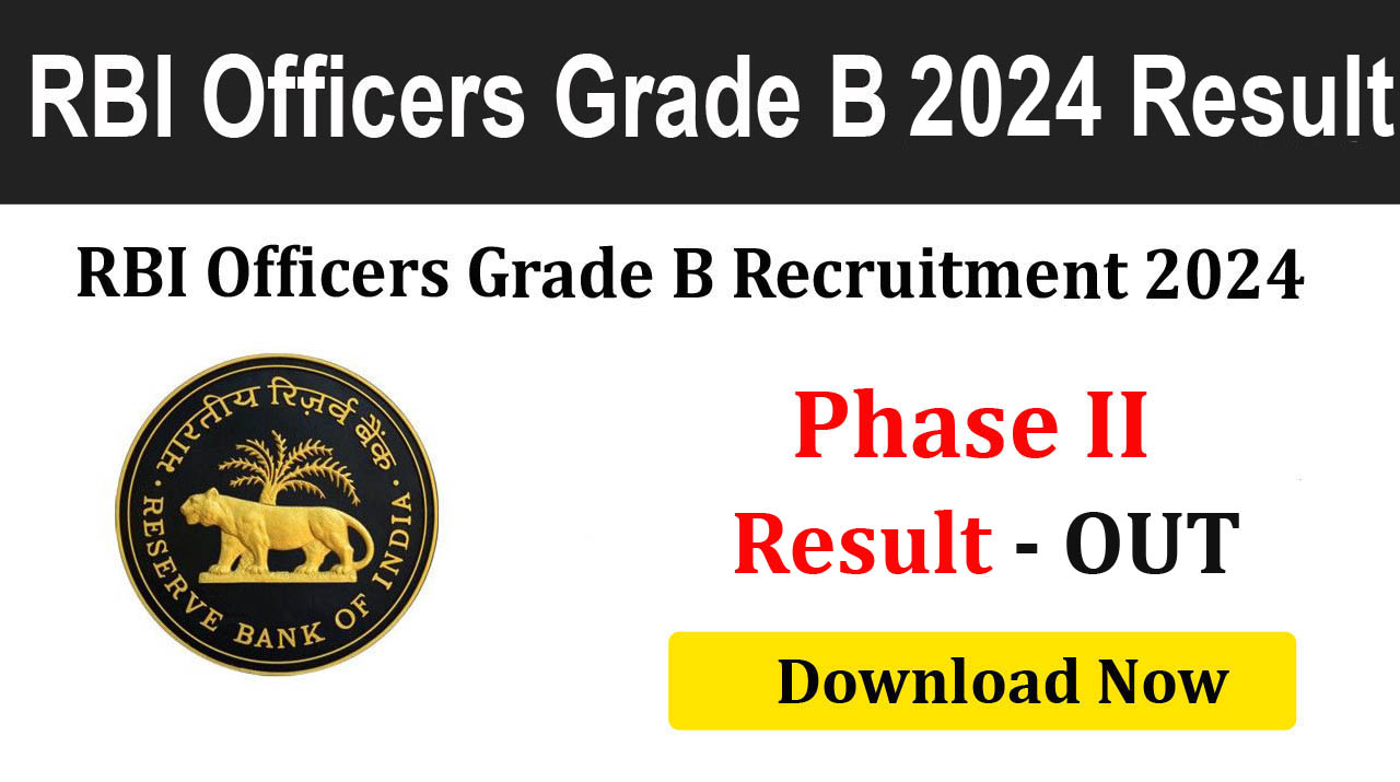 RBI Officers Grade B Recruitment 2024