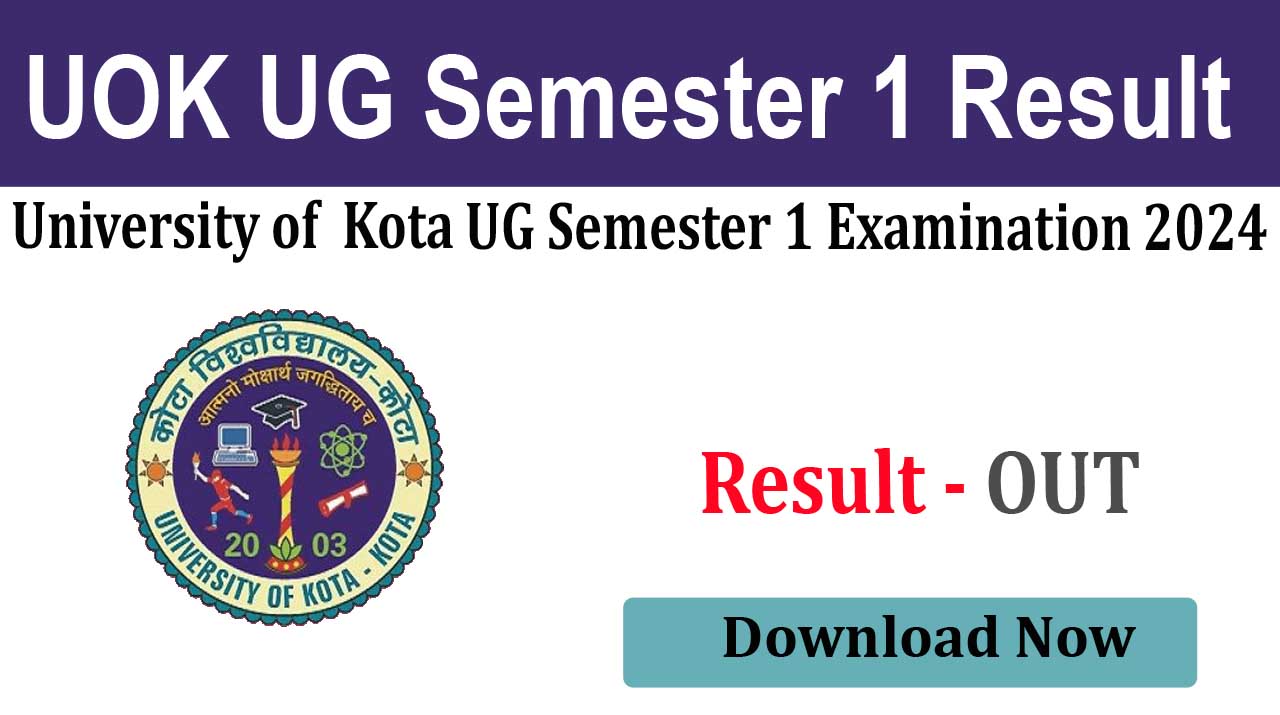 UOK UG Semester 1 Exam 2024 Result