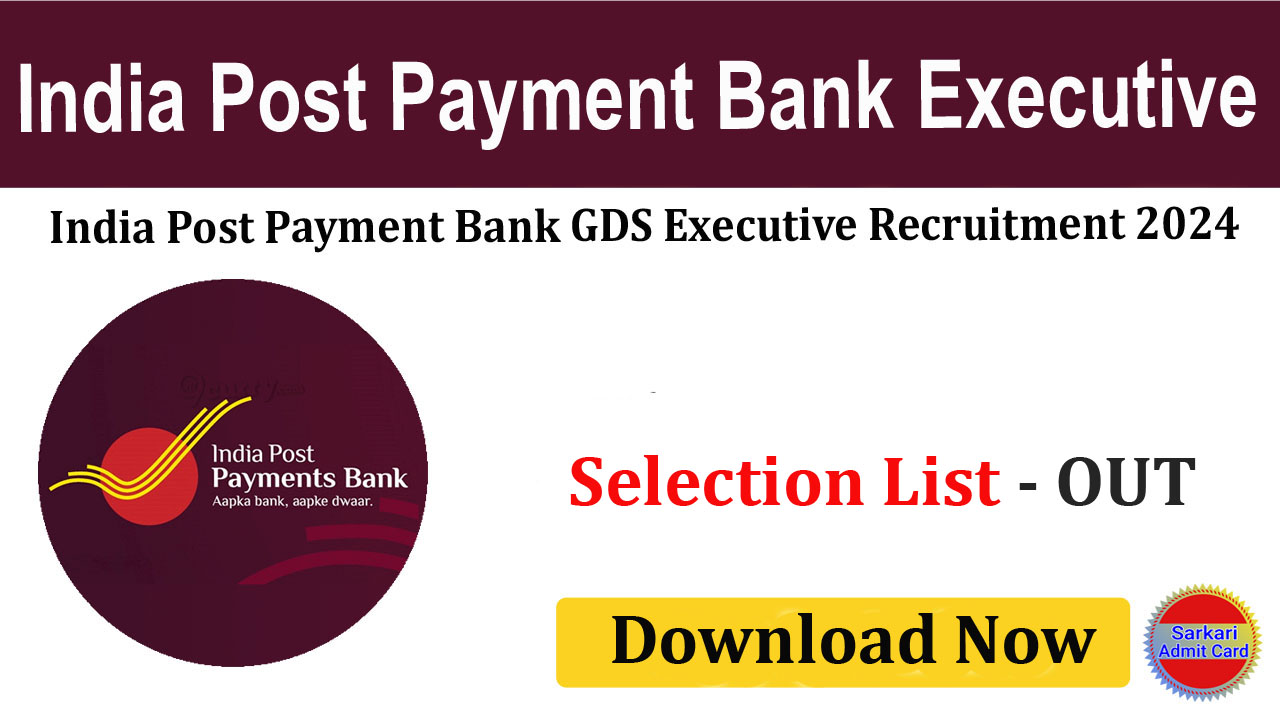 India Post Payment Bank Executive 2024 Online Form