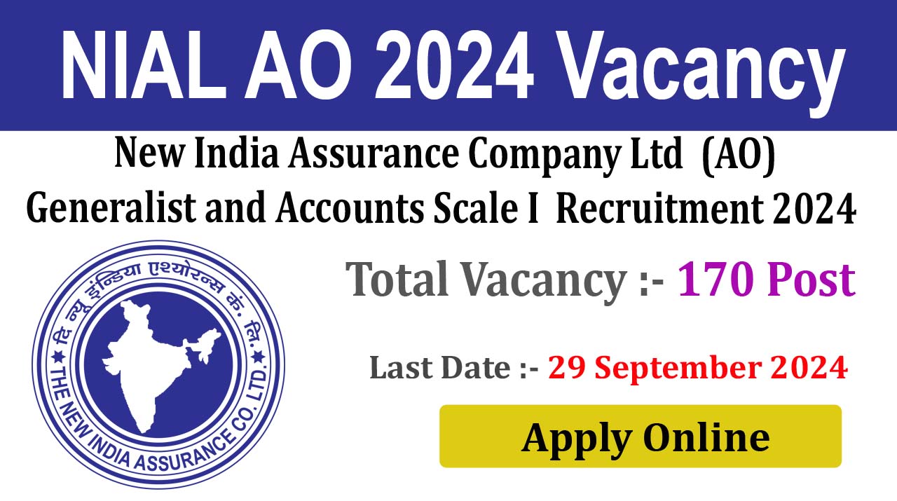 NIACL Administrative Officer Scale I 2024 Online Form