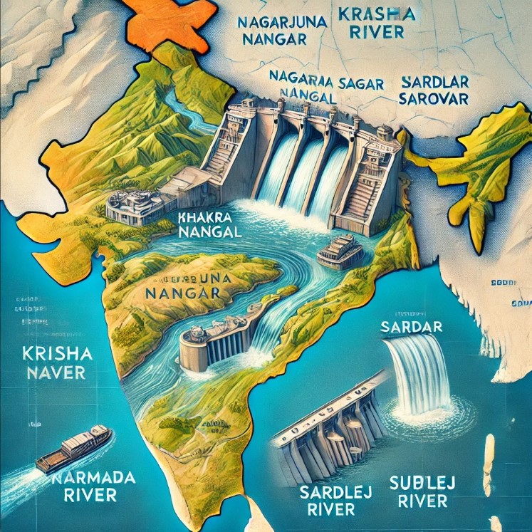 भारत के प्रमुख बांध और नदियाँ (Major Dams and Rivers of India)