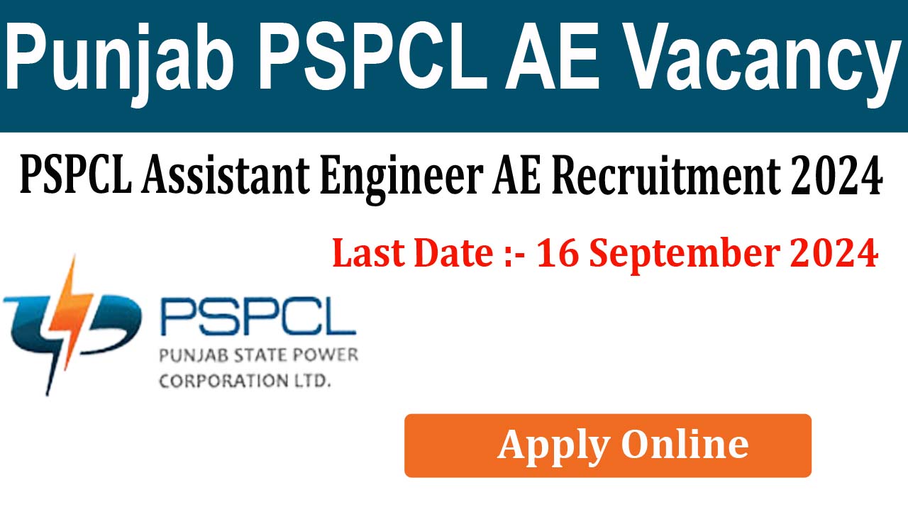 Punjab PSPCL Assistant Engineer 2024 Online Form