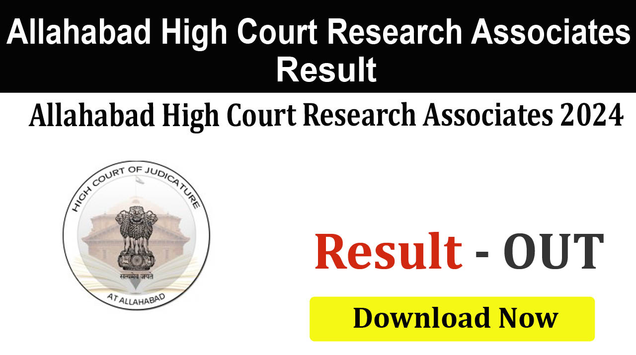 Allahabad High Court Research Associates 2024