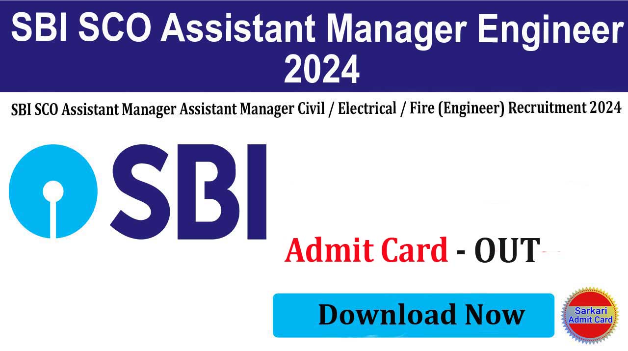 SBI SCO Assistant Manager Engineer 2024 Online Form