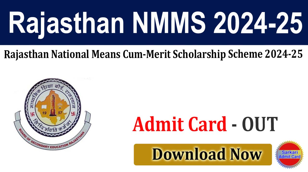 Rajasthan NMMS 2024-25