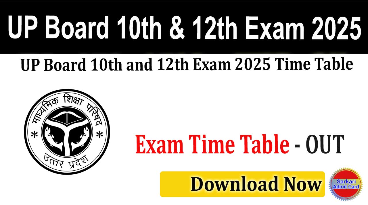 UP Board 10th and 12th Exam 2025