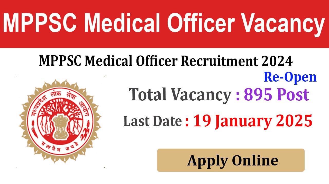 MPPSC Medical Officer Recruitment 2024 Online Form Re-Open