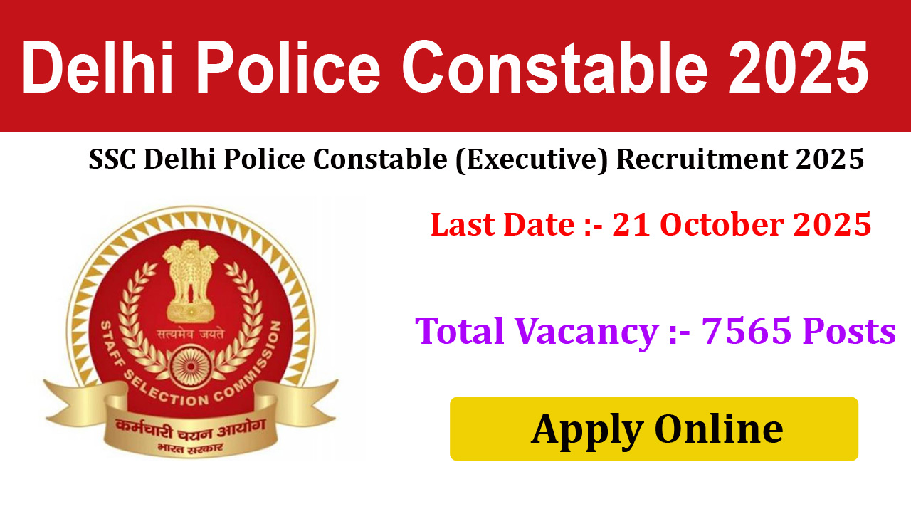 SSC Delhi Police Constable 2025 Online Form
