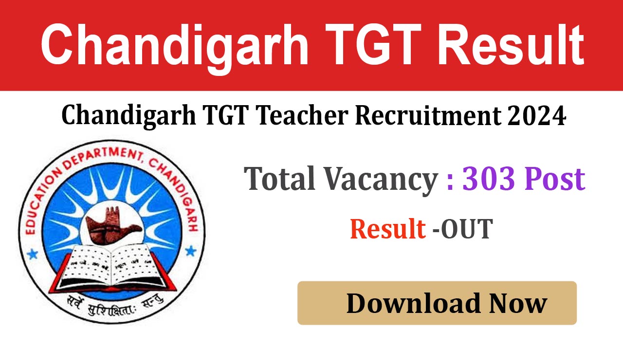 Chandigarh TGT Teacher 2024 Result