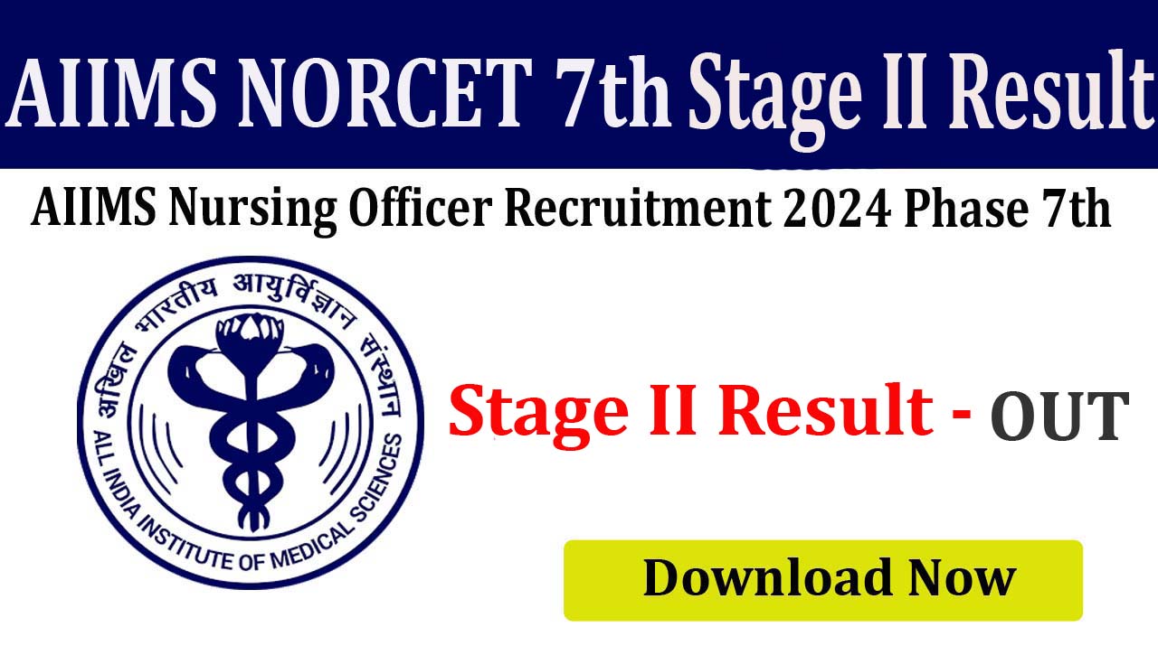 AIIMS NORCET 7 Recruitment 2024 Online Form