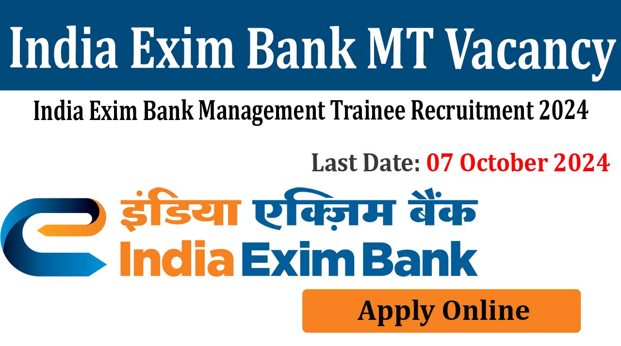 India Exim Bank Management Trainee 2024 Online Form