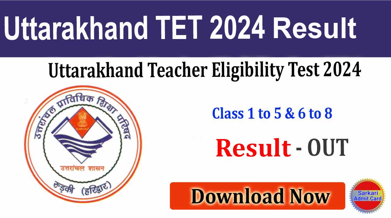 Uttarakhand Teacher Eligibility Test 2024 Amit Card