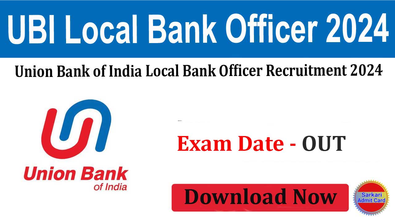 Union Bank of India Local Bank Officer 2024 Online Form