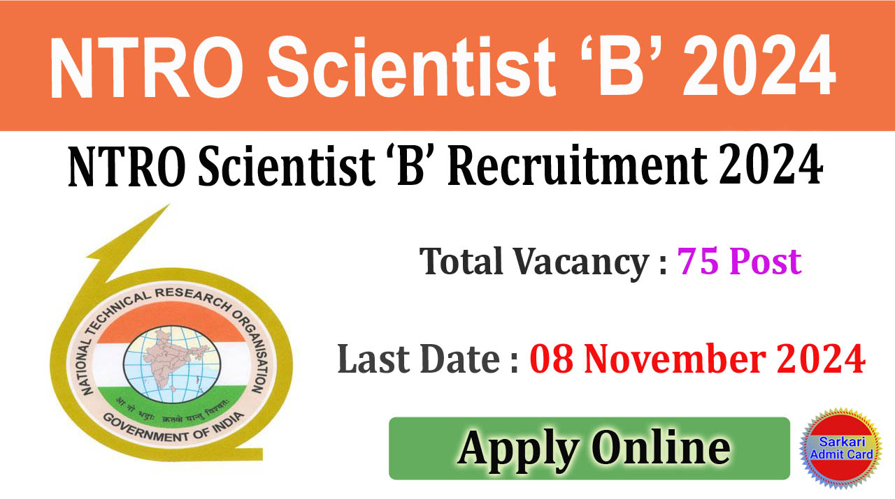 NTRO Scientist B  2024 Online Form